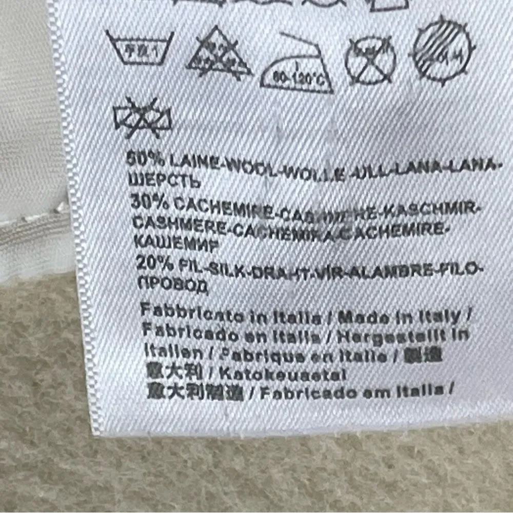 VALENTINO Authentic  Heart Dress Wool Cashmere Silk White Size S‎ Italy